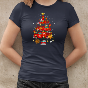 Fire Truck Firefighter Christmas T-Shirt Classic Women's T-shirt