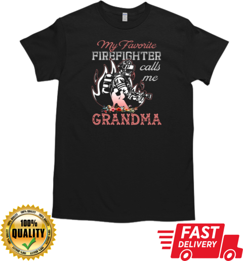 Firefighter Calls Me Grandma T-Shirt Classic Men's T-shirt