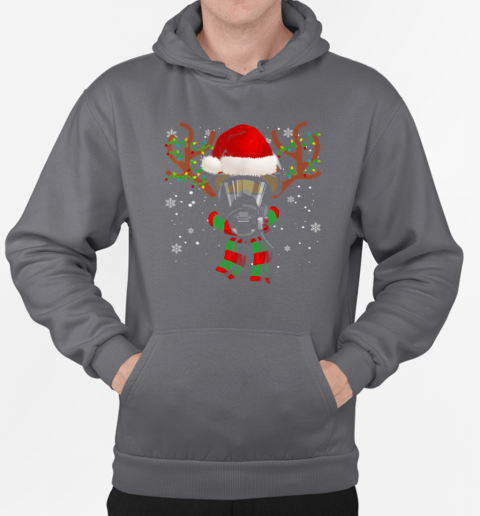 Firefighter Christmas Deer Firefighter Christmas T-Shirt Unisex Hoodie