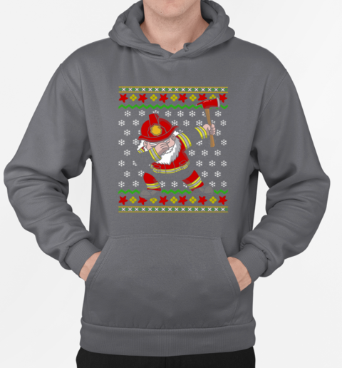 Firefighter Christmas Fire Truck Christmas Firefighter T-Shirt Unisex Hoodie