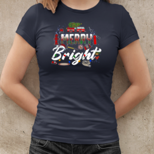 Firefighter Christmas Merry Bright Firefighter T-Shirt Classic Women's T-shirt