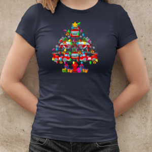 Firefighter Christmas Merry Christmas Firefighter Tree T-Shirt Classic Women's T-shirt