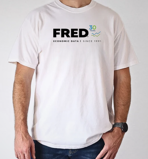 Fred Economic Data since 1991 T-Shirt Classic Men's T-shirt