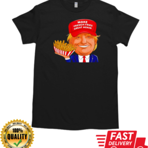 Funny Trump 2024 French Fry Make French Fries Great Again Cartoon T-Shirt Classic Men's T-shirt