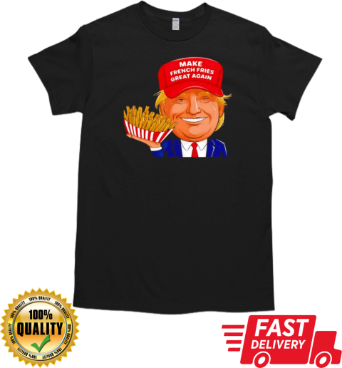 Funny Trump 2024 French Fry Make French Fries Great Again Cartoon T-Shirt Classic Men's T-shirt