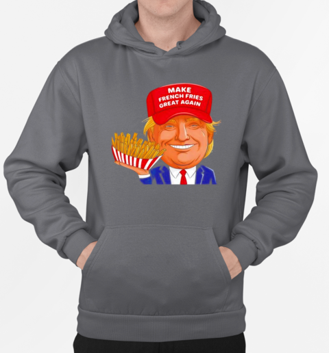 Funny Trump 2024 French Fry Make French Fries Great Again Cartoon T-Shirt Unisex Hoodie