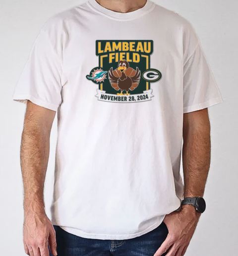 Green Bay Packers vs Miami Dolphins Lambeau Field November 28 2024 Matchup T-Shirt Classic Men's T-shirt