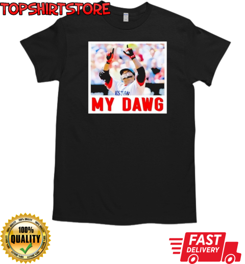 Grimace Wearing David Ortiz My Dawg Baseball T-Shirt Classic Men's T-shirt