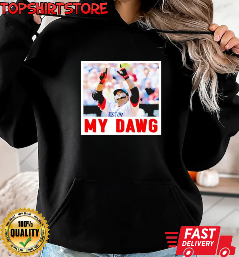 Grimace Wearing David Ortiz My Dawg Baseball T-Shirt Unisex Hoodie