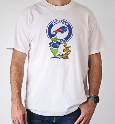 Grinch And Max Buffalo Bills Merry Christmas 2024 T-Shirt Classic Men's T-shirt