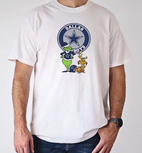 Grinch And Max Dallas Cowboys Merry Christmas 2024 T-Shirt Classic Men's T-shirt