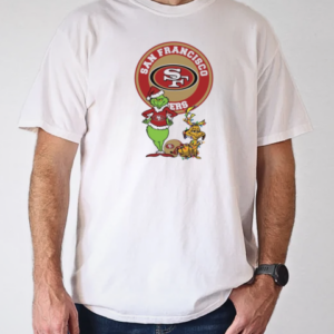 Grinch And Max San Francisco 49ers Merry Christmas 2024 T-Shirt Classic Men's T-shirt