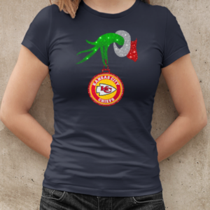 Grinch Hand Holding Kansas City Chiefs Christmas T-Shirt Classic Women's T-shirt