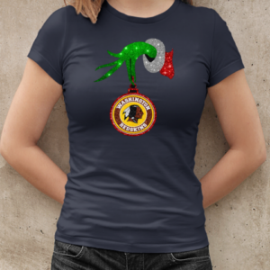 Grinch Hand Holding Washington Redskins Christmas T-Shirt Classic Women's T-shirt