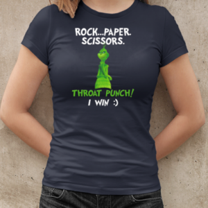 Grinch Rock Paper Scissors Throat Punch I Win T-Shirt Classic Women's T-shirt