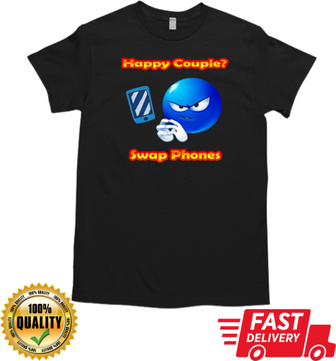 Happy couple swap phones T-Shirt Classic Men's T-shirt