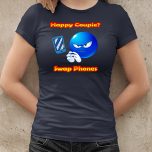 Happy couple swap phones T-Shirt Classic Women's T-shirt