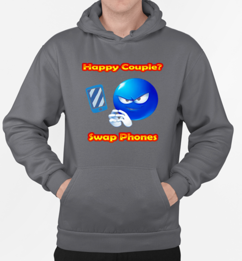 Happy couple swap phones T-Shirt Unisex Hoodie