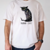 Hiss Off Funny Black Cat T-Shirt Classic Men's T-shirt