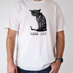 Hiss Off Funny Black Cat T-Shirt Classic Men's T-shirt