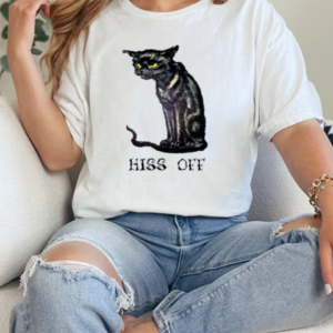 Hiss Off Funny Black Cat T-Shirt Classic Women's T-shirt