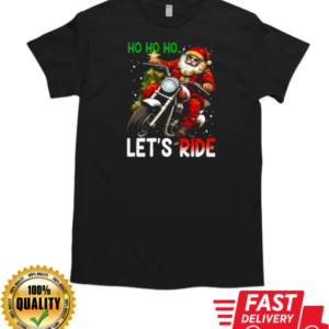 Ho Ho Ho Let's Ride Motivation Christmas Biker T-Shirt Classic Men's T-shirt