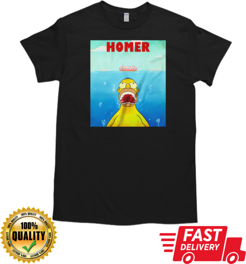 Homer Simpsons Jaws parody T-Shirt Classic Men's T-shirt