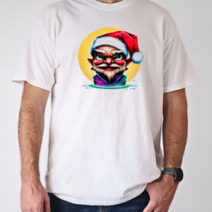 Humorous Elf Wearing Santa Hat and Green Beard T-Shirt Classic Men's T-shirt