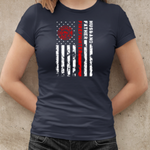 Husband Father Firefighter Interesting Father's Day Firefighter T-Shirt Classic Women's T-shirt