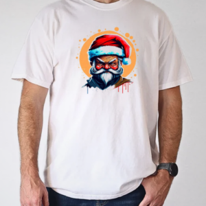 Illustration of Santa Claus with Red Hat and White Beard T-Shirt Classic Men's T-shirt