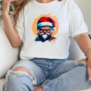 Illustration of Santa Claus with Red Hat and White Beard T-Shirt Classic Women's T-shirt