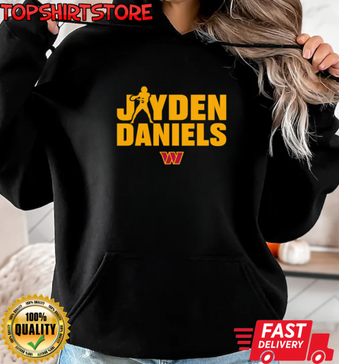 Jayden Daniels Washington Commanders play motion vintage T-Shirt Unisex Hoodie