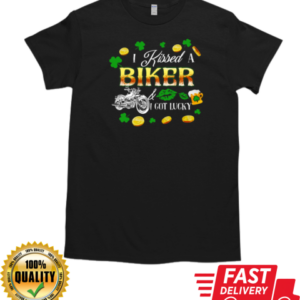 Kissed A Biker Got Lucky T-Shirt Classic Men's T-shirt