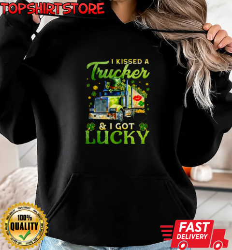 Kissed A Trucker Got Lucky T-Shirt Unisex Hoodie