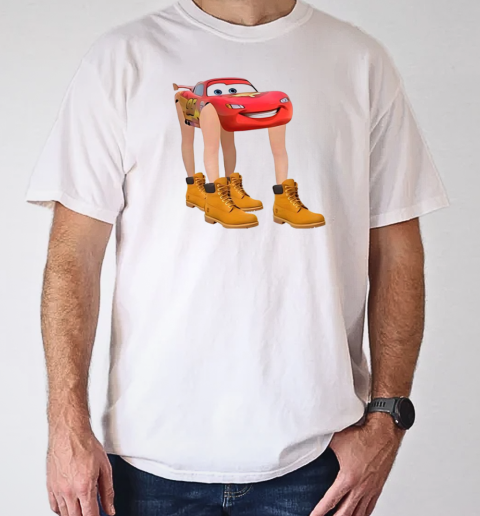 Lightning McQueen with legs cartoon T-Shirt Classic Men's T-shirt