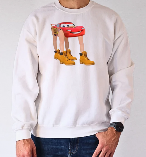 Lightning McQueen with legs cartoon T-Shirt Unisex Sweatshirt