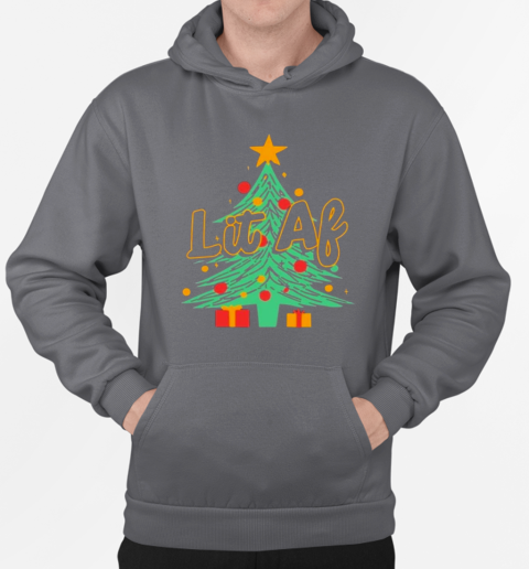 Lit AF Christmas Tree T-Shirt Unisex Hoodie