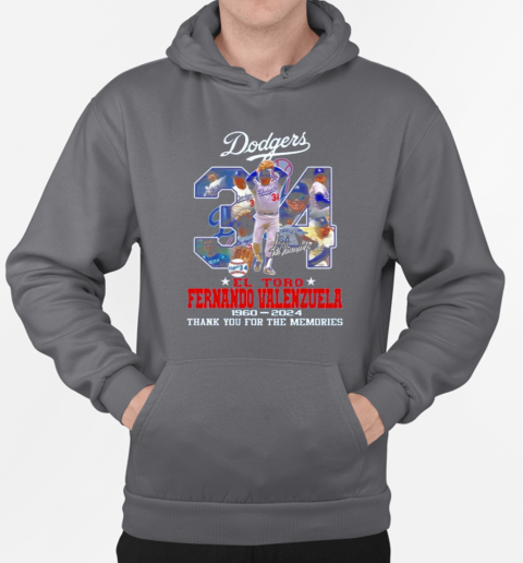 Los Angeles Dodgers El Tori Fernando Valenzuela 1960 2024 Thank You For The Meories Signatures T-Shirt Unisex Hoodie