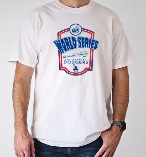 Los Angeles Dodgers Majestic Threads 2024 World Series Raglan Softhand T-Shirt Classic Men's T-shirt