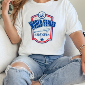 Los Angeles Dodgers Majestic Threads 2024 World Series Raglan Softhand T-Shirt Classic Women's T-shirt