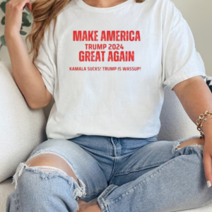 Make America Trump 2024 Kamala Sucks Trump Is Wassup T-Shirt Classic Women's T-shirt