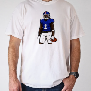 Malik Nabers Celebration Cartoon Football Design T-Shirt Classic Men's T-shirt