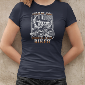 Man Of God Husband Dad Papa Biker T-Shirt Classic Women's T-shirt