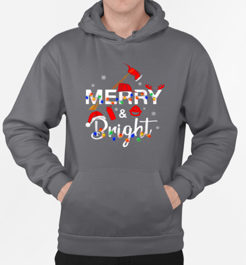 Merry And Bright Firefighter T-Shirt Unisex Hoodie