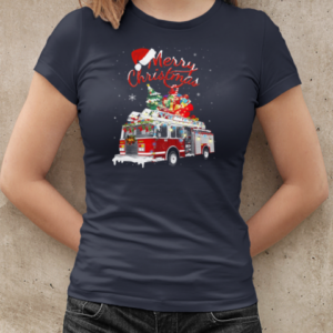 Merry Christmas Is Coming Christmas Firefighter T-Shirt Classic Women's T-shirt