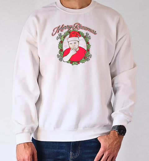 Merry Rizzmas Christmas wreath T-Shirt Unisex Sweatshirt