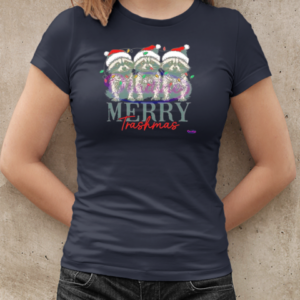 Merry Trashmas Christmas raccoon Santa hat T-Shirt Classic Women's T-shirt