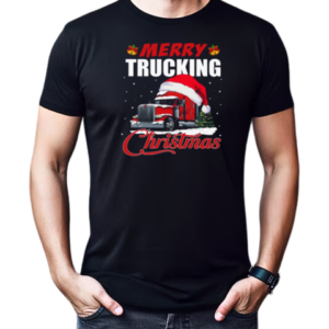 Merry Trucking Christmas Interesting Xmas Trucker T-Shirt Classic Men's T-shirt