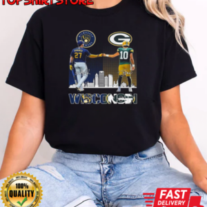 Milwaukee Brewers 2024 Willy Adames Green Bay Packers Jordan Love Signatures T-Shirt Classic Women's T-shirt