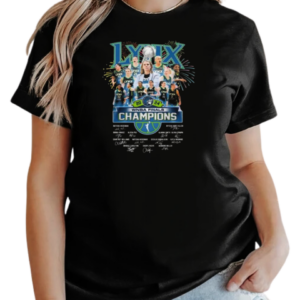 Minnesota Lynx 2024 WNBA Finals Champions Celebrating Signatures T-Shirt Classic Women's T-shirt